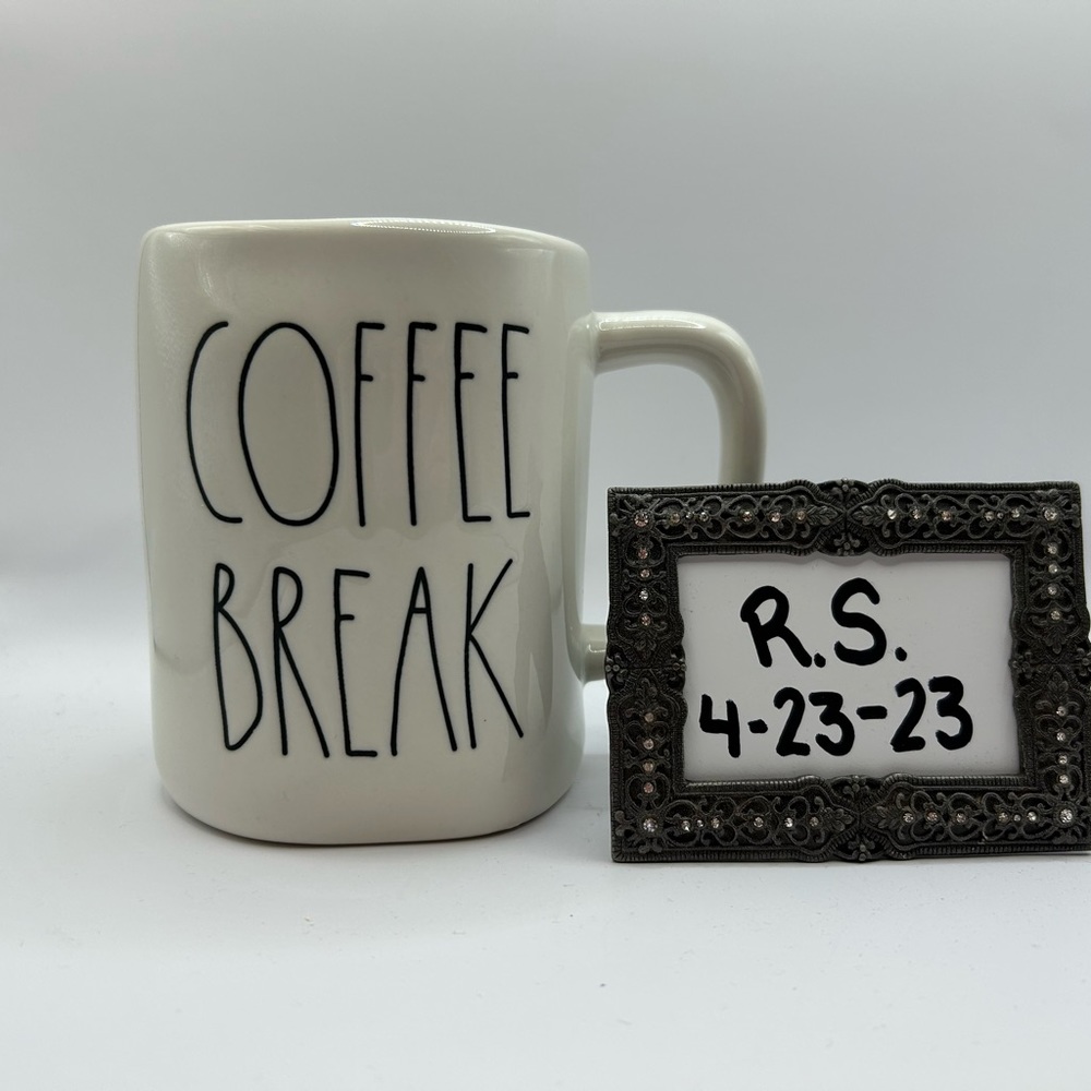 Rae Dunn “Coffee Break” mug.